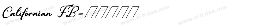 Californian FB字体转换